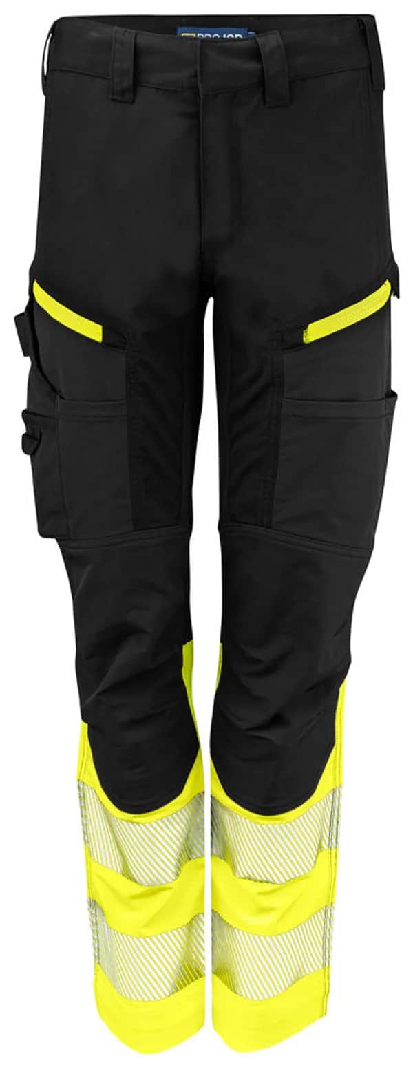 6538 STRETCH SERVICE HOSE DAMEN EN ISO 20471 KLASSE 1 - Gelb/Schwarz