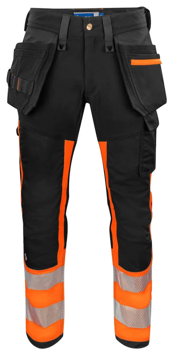 6540 ARBEITSHOSE EN ISO 20471 KLASSE 1 - Orange/Schwarz