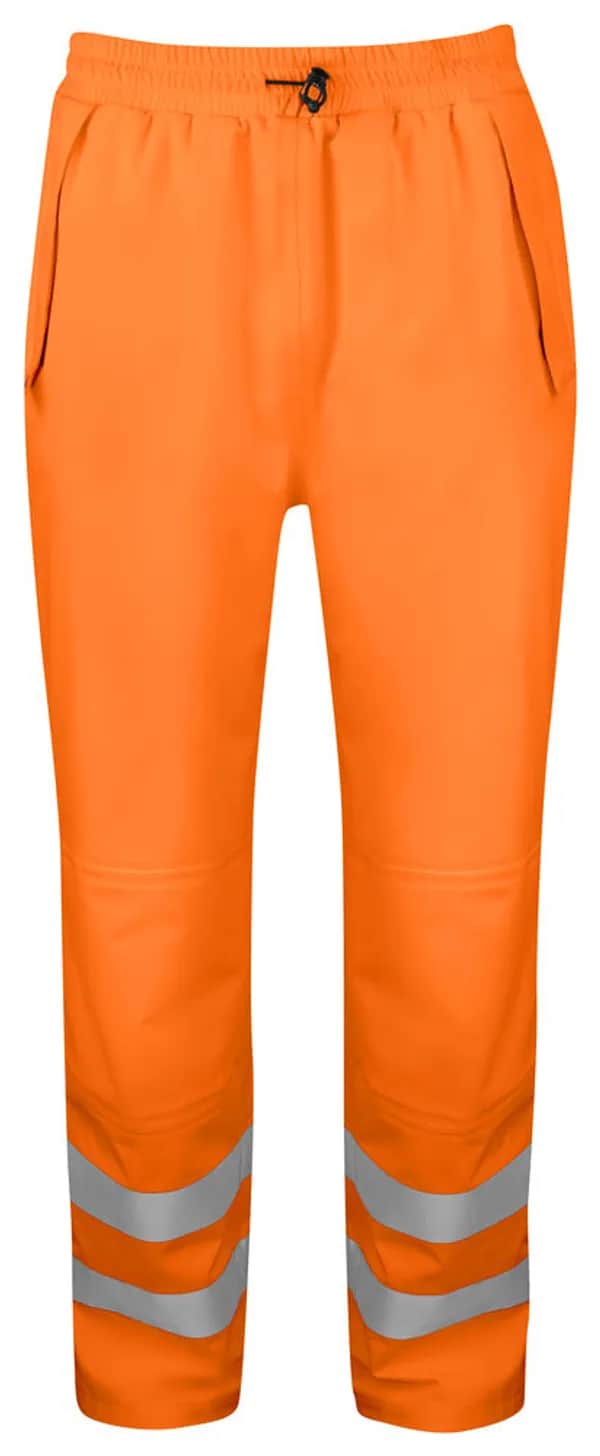6550 REGENHOSE EN ISO 20471 KLASSE 2 - Orange/Schwarz