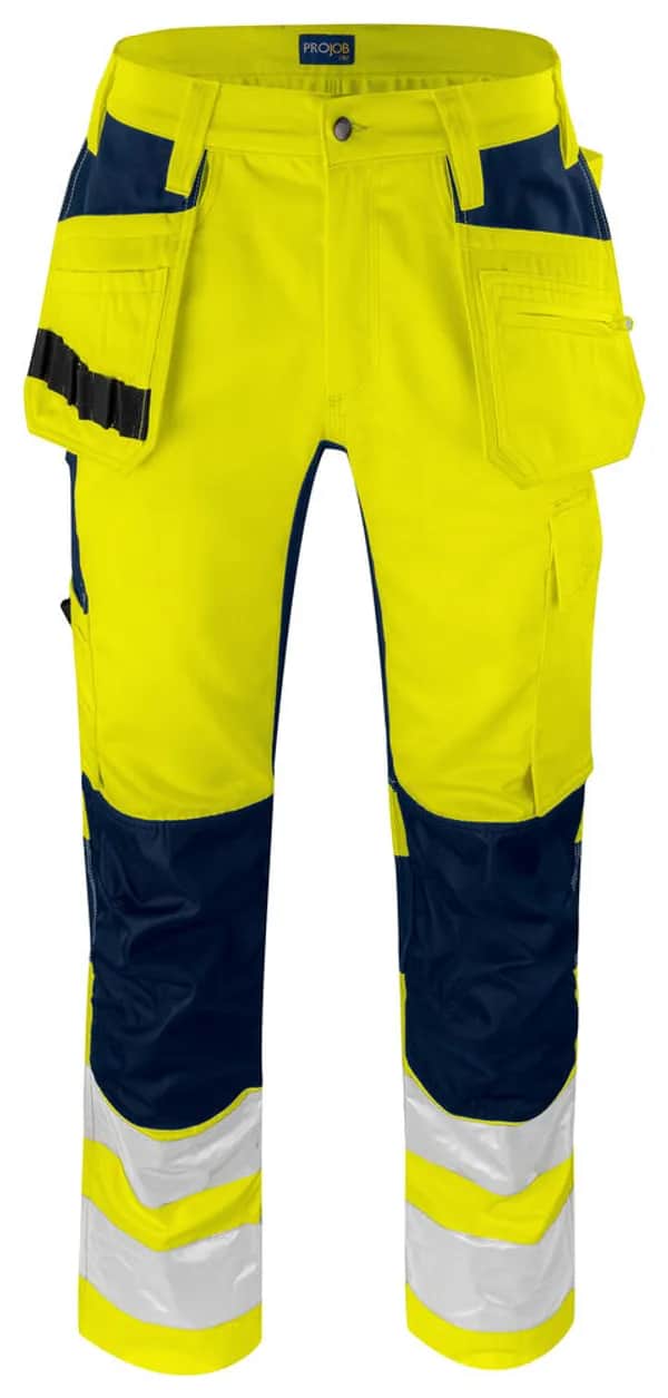 6570 ARBEITSHOSE STRETCH EN ISO 20471 KLASSE 2 - Gelb/Marine