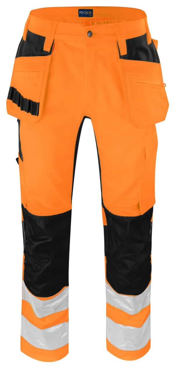 6570 ARBEITSHOSE STRETCH EN ISO 20471 KLASSE 2 - Orange/Schwarz