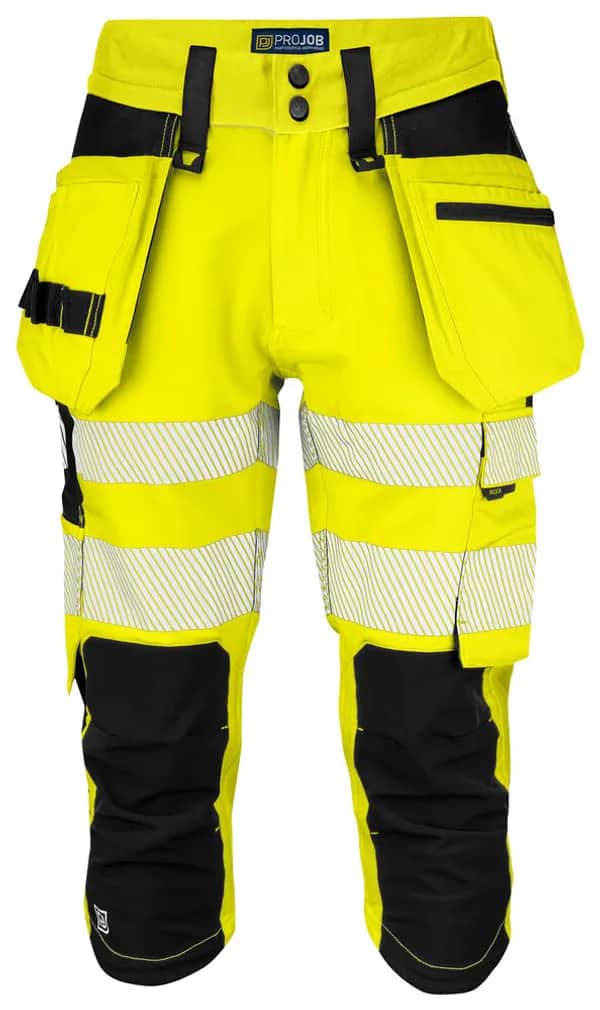 6577 PIRATENHOSE EN ISO 20471 KLASSE 2/1 - Gelb/Schwarz