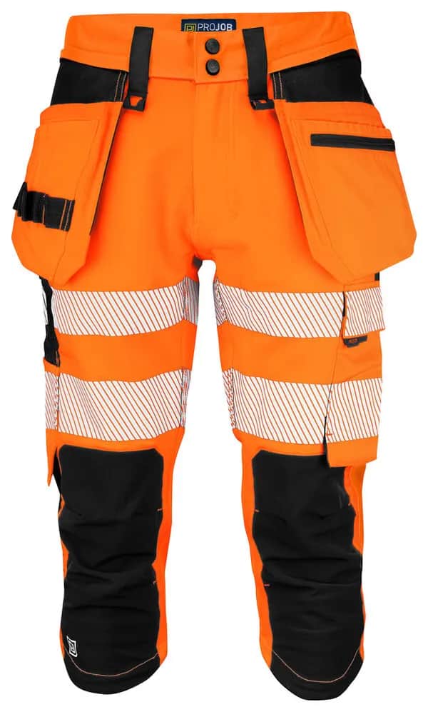 6577 PIRATENHOSE EN ISO 20471 KLASSE 2/1 - Orange/Schwarz