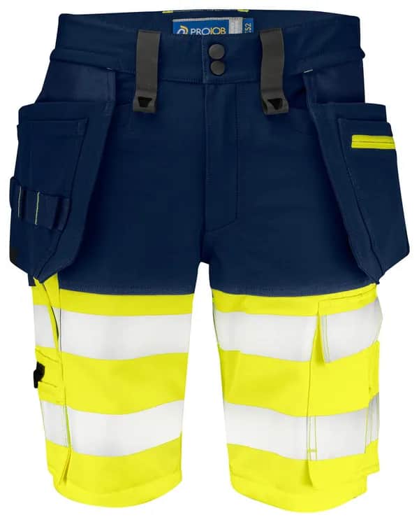 6580 SHORTS EN ISO 20471 KLASSE 1 - Gelb/Marine