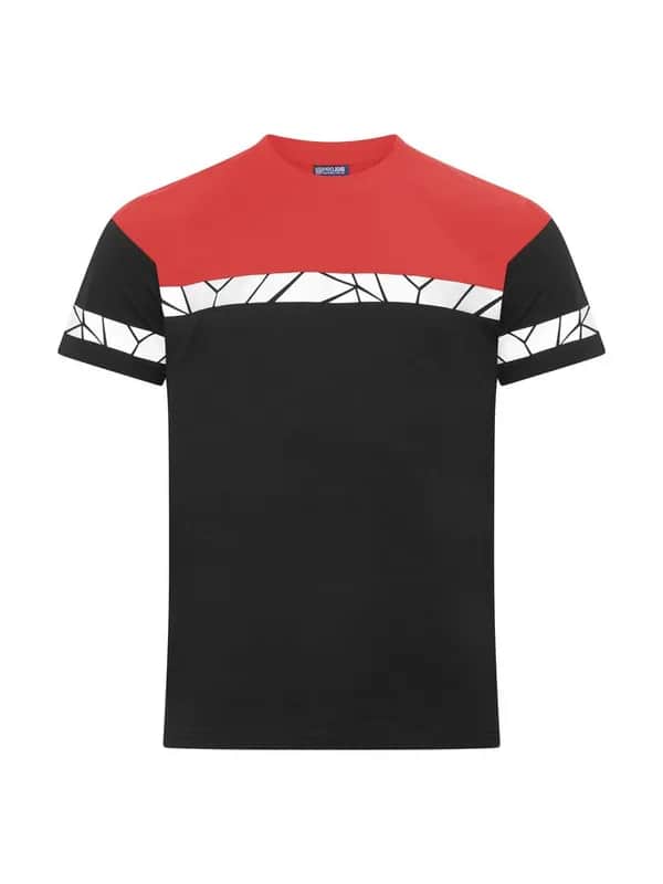 7001 T-SHIRT - Schwarz/rot