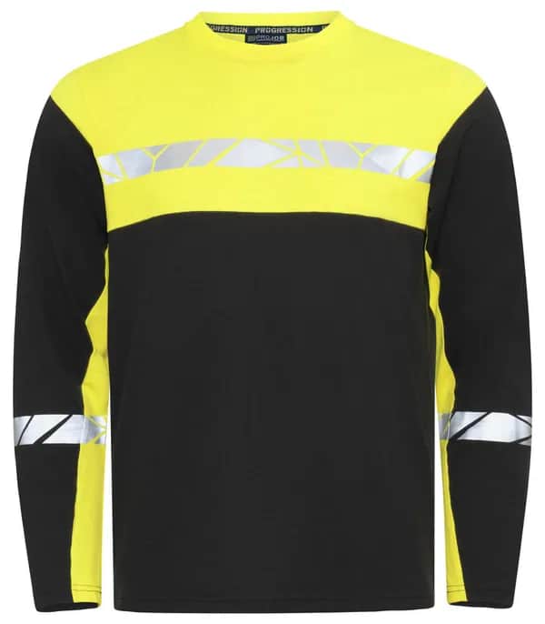 7002 T-SHIRT LANGARM - Schwarz/Gelb