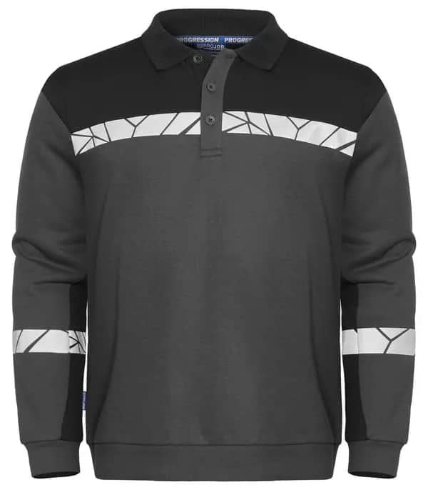 7100 POLO DA SWEATSHIRT - Grau/schwarz