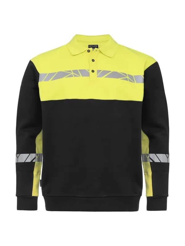 7100 POLO DA SWEATSHIRT - Schwarz/gelb