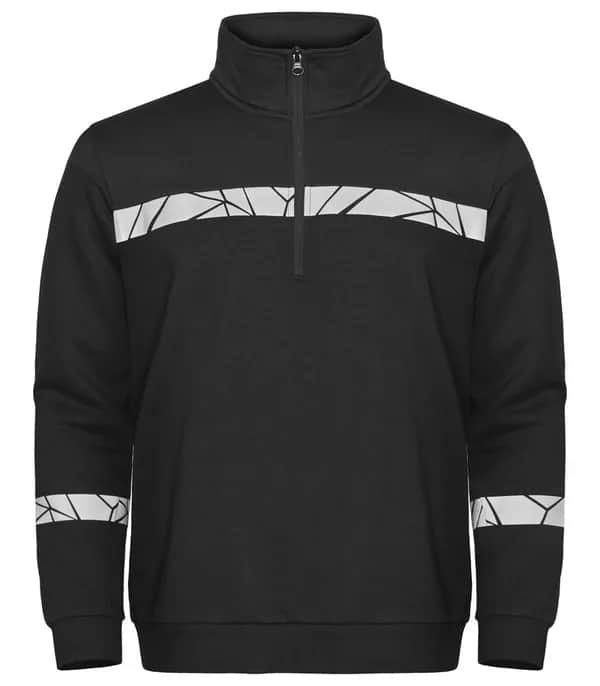 7102 SWEATSHIRT 1/2 ZIP - Schwarz/schwarz