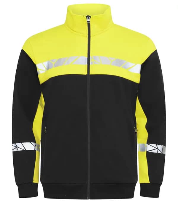 7103 REISVERSCHLUSS-PULLOVER - Schwarz/gelb