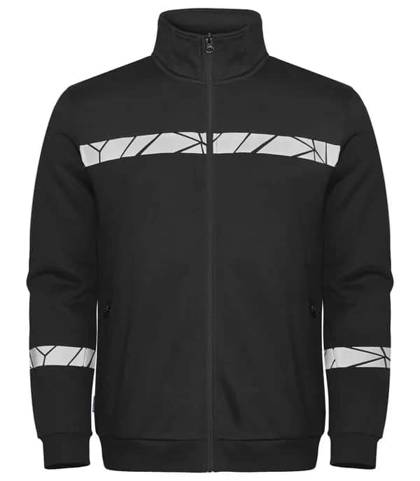 7103 REISVERSCHLUSS-PULLOVER - Schwarz/schwarz