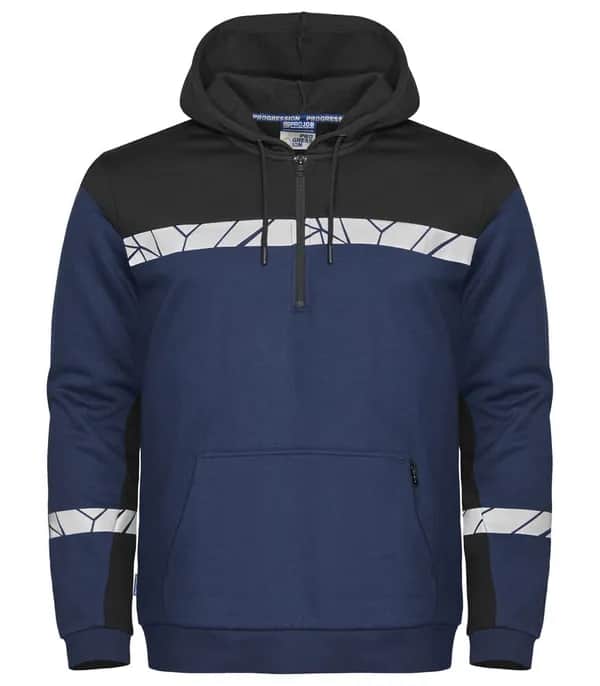 7104 KAPUZENJACKE 1/2 ZIP - Marine/schwarz