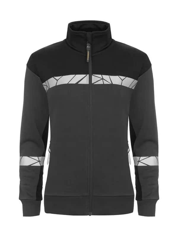 7105 DAMEN SWEATSHIRT - Grau/schwarz
