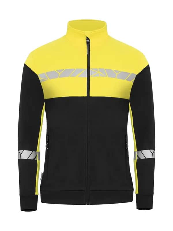 7105 DAMEN SWEATSHIRT - Schwarz/gelb