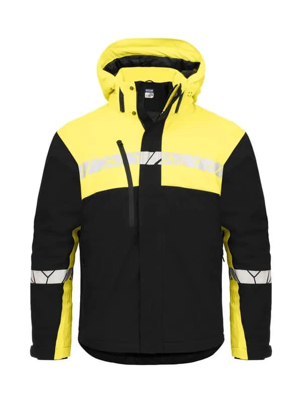 7415 WATTIERTE FUNKTIONSJACKE - Schwarz/gelb