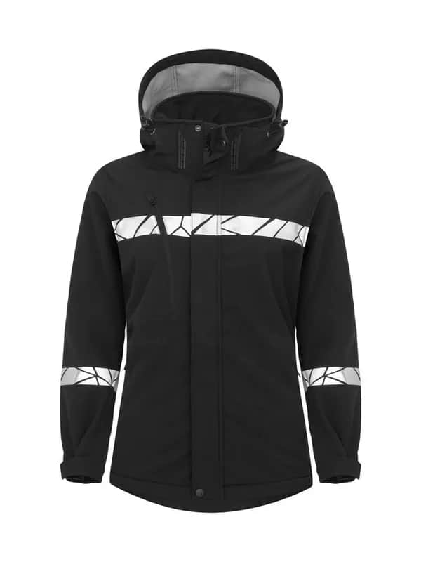 7417 DAMEN SOFTSHELL JACKE - Schwarz/Schwarz