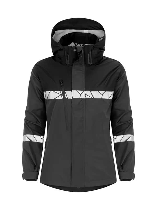 7419 DAMEN SHELL JACKE - Grau/schwarz