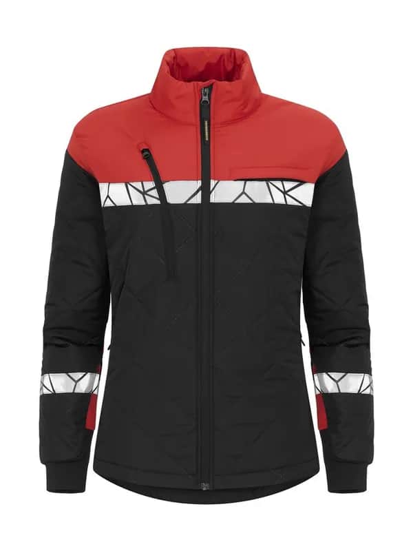 7421 LEICHTE DAMEN JACKE - Schwarz/rot