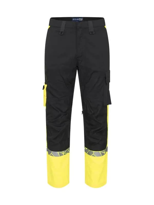 7508 ARBEITSHOSE (Taschen für Knieschutzer) - Schwarz/gelb