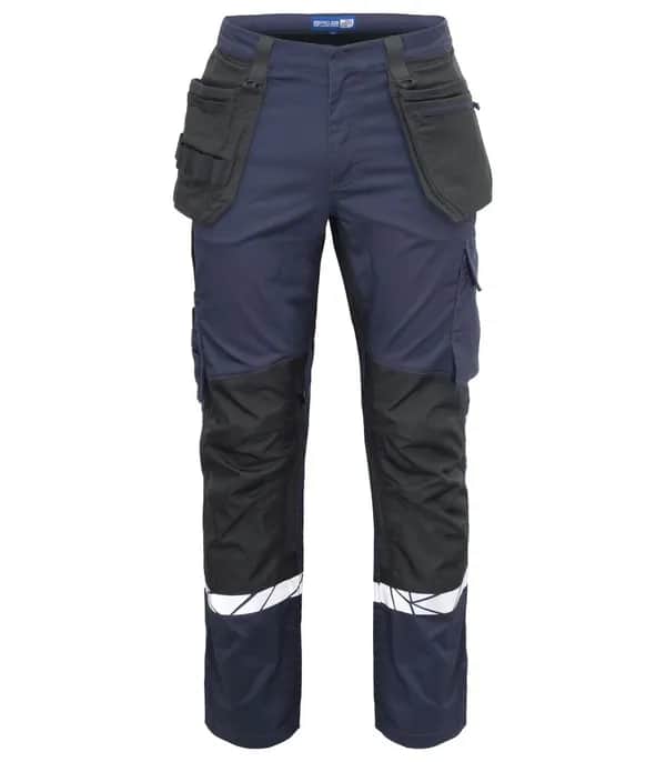 7509 ARBEITSHOSE (Taschen für Knieschutzer + hoher Schutz) - Marine/schwarz