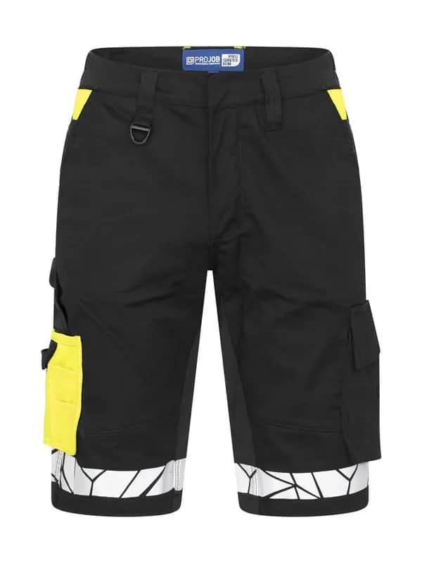 7510 ARBEITSKURZHOSE STRETCH - Schwarz/gelb