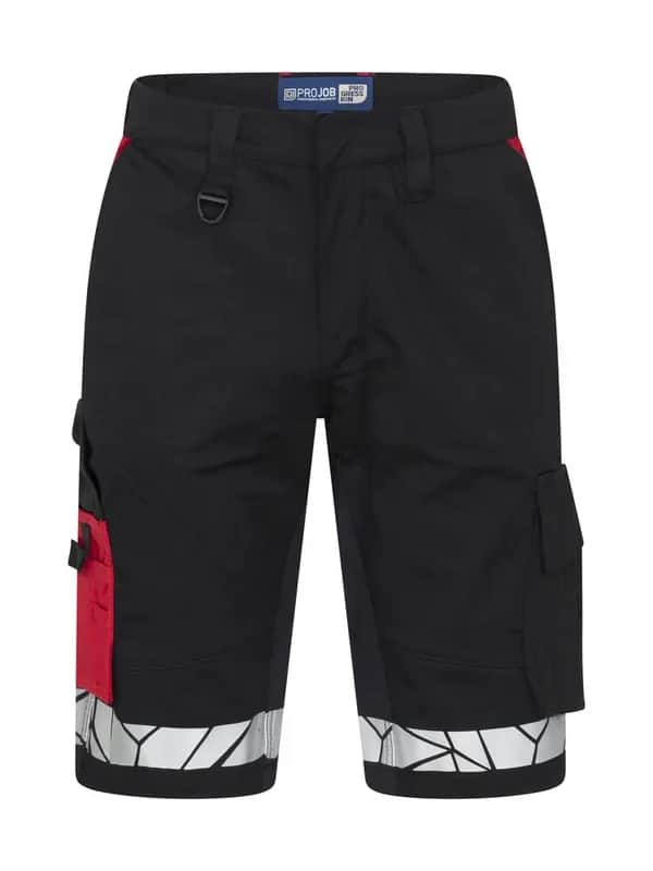 7510 ARBEITSKURZHOSE STRETCH - Schwarz/rot