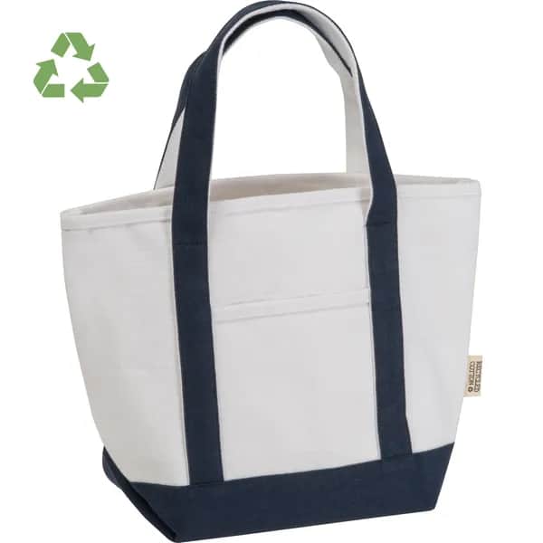 Kleine Tragetasche aus recycelter Baumwolle GINA - beige
