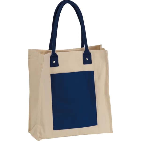 Canvas Shopper mit langen Henkeln RODOLFO - dunkelblau