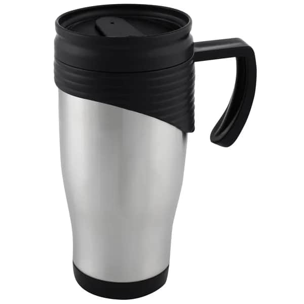 Doppelwandiger Thermobecher, 400ml PIERO - grau