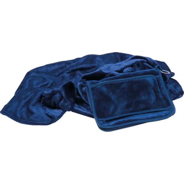 2 in 1 Kuscheldecke mit Kissen CONRAD - dunkelblau