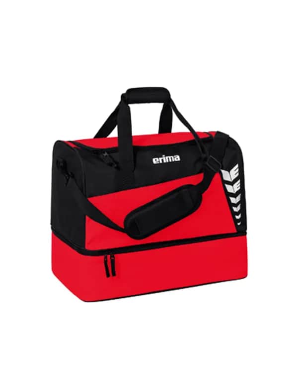 SIX WINGS Sporttasche mit Bodenfach - rot/schwarz
