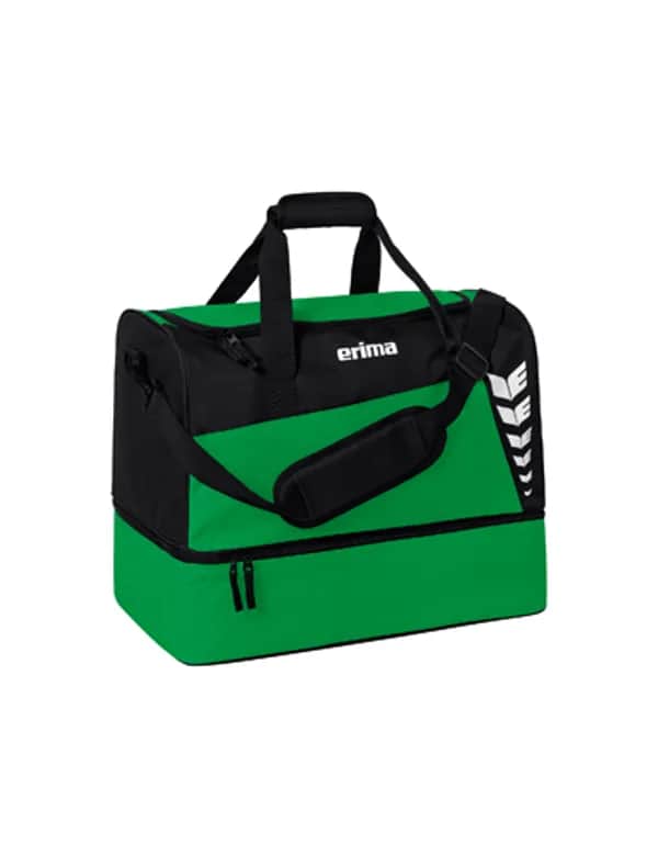 SIX WINGS Sporttasche mit Bodenfach - smaragd/schwarz