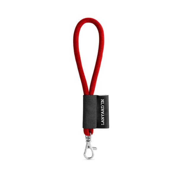 SET Lanyard TUBE Short (Ø 7 mm) mit 9 mm Schnapperkarabiner - 75090 - 302 - Rot