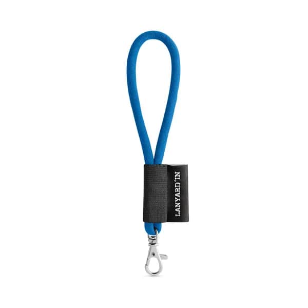 SET Lanyard TUBE Short (Ø 7 mm) mit 9 mm Schnapperkarabiner - 75090 - 303 - Blau