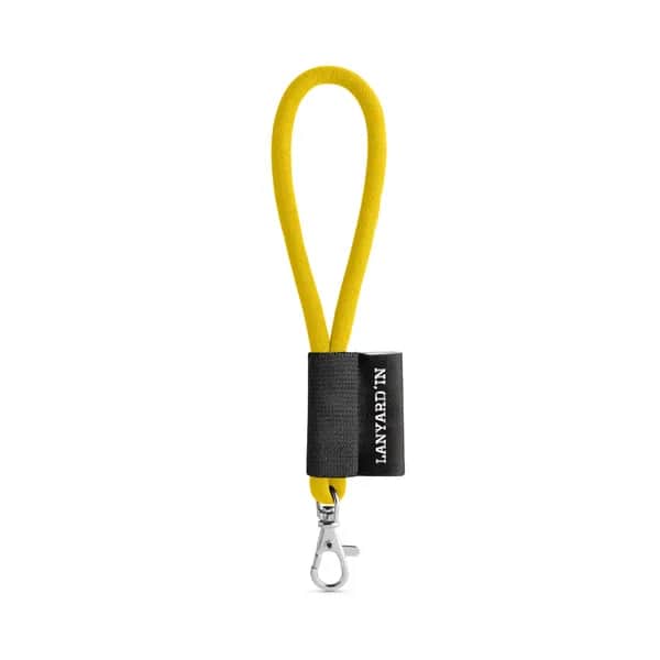 SET Lanyard TUBE Short (Ø 7 mm) mit 9 mm Schnapperkarabiner - 75090 - 310 - Gelb