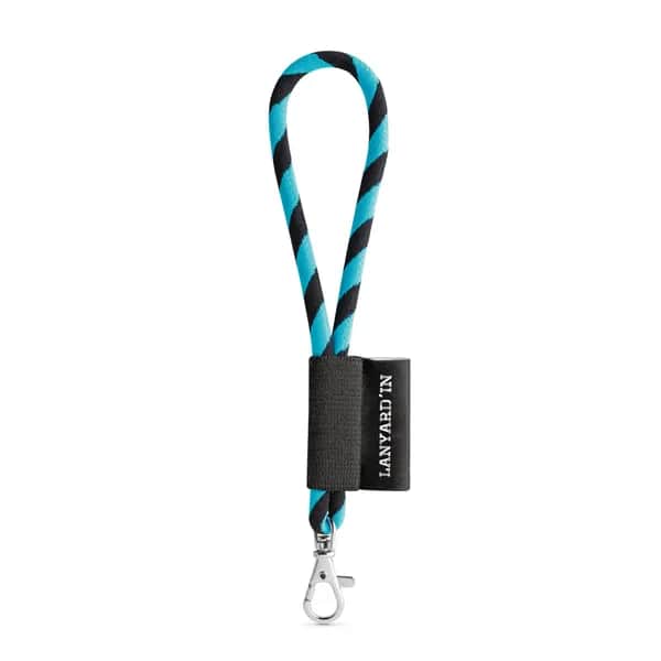 SET Lanyard TUBE Short (Ø 7 mm) mit 9 mm Schnapperkarabiner - 75090 - 353 - Schwarz