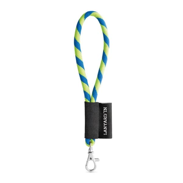 SET Lanyard TUBE Short (Ø 7 mm) mit 9 mm Schnapperkarabiner - 75090 - Gelb Hexachrome