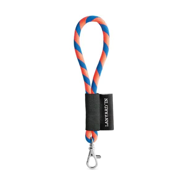SET Lanyard TUBE Short (Ø 7 mm) mit 9 mm Schnapperkarabiner - 75090 - Orange Hexachrome
