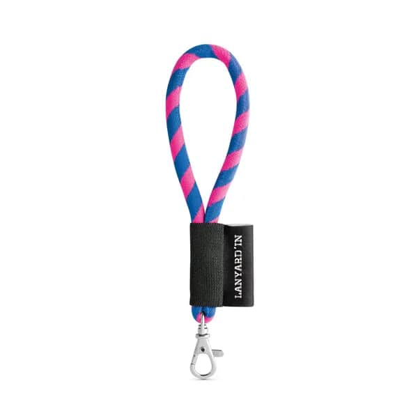 SET Lanyard TUBE Short (Ø 7 mm) mit 9 mm Schnapperkarabiner - 75090 - Rosa Hexachrome