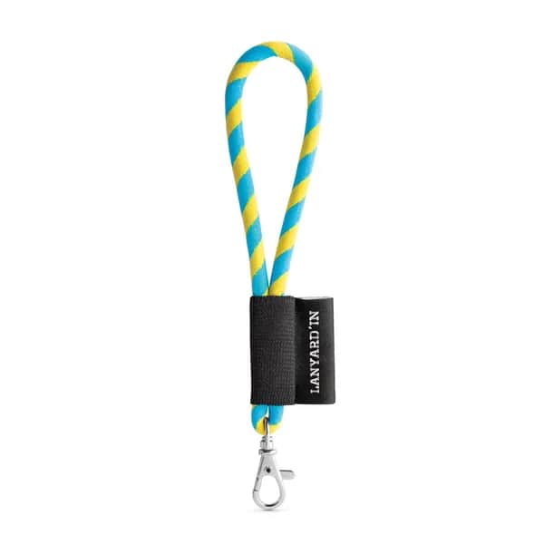SET Lanyard TUBE Short (Ø 7 mm) mit 9 mm Schnapperkarabiner - 75090 - Gelb