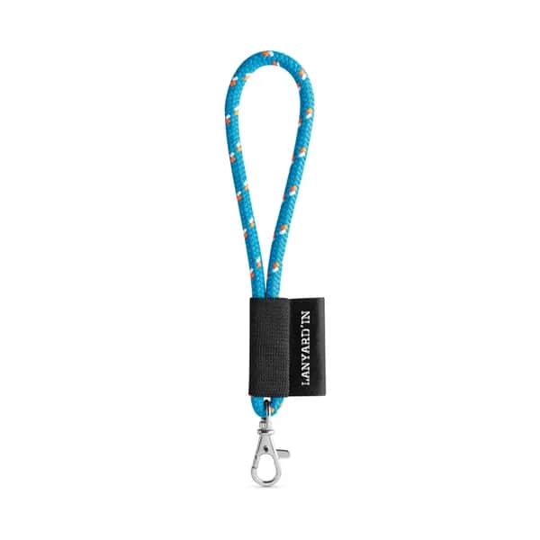 Lanyard NAUTIC Short (Ø 7 mm) Set mit 9 mm Schnappkarabiner - 75092 - 304 - Hellblau