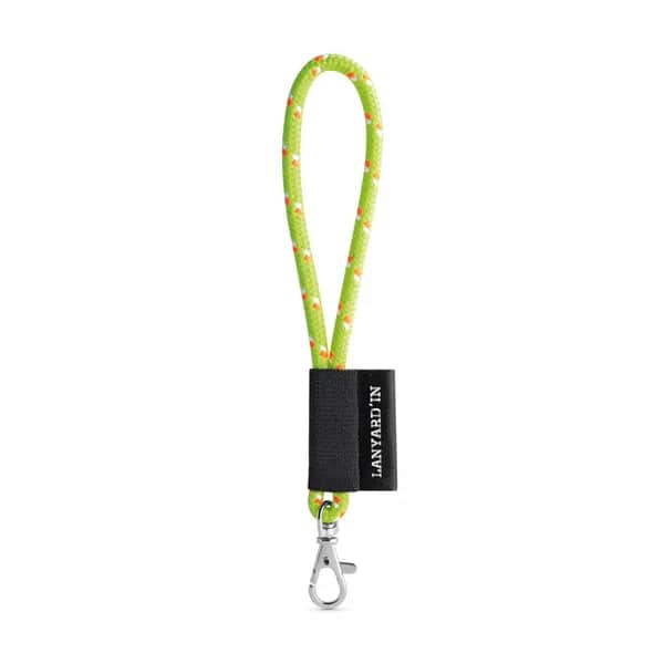 Lanyard NAUTIC Short (Ø 7 mm) Set mit 9 mm Schnappkarabiner - 75092 - Gelb Hexachrome