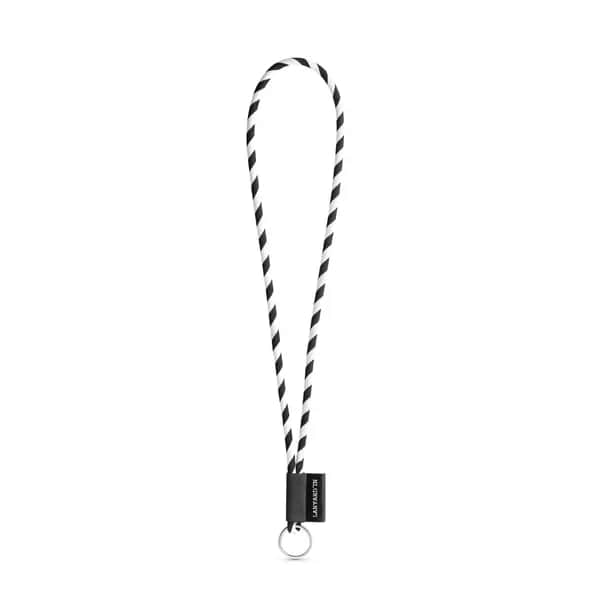 SET Lanyard TUBE Lang (Ø 7 mm) mit Ring Ø 32 mm - 75093 - Schwarz