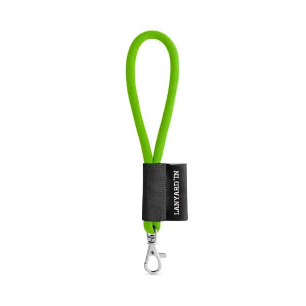 SET Lanyard TUBE Short (Ø 7 mm) mit 9 mm Schnapperkarabiner - 308 - Hellgrün