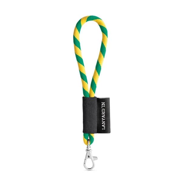SET Lanyard TUBE Short (Ø 7 mm) mit 9 mm Schnapperkarabiner - Gelb
