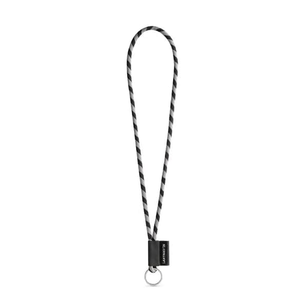 SET Lanyard TUBE Lang (Ø 7 mm) mit Ring Ø 32 mm - Schwarz
