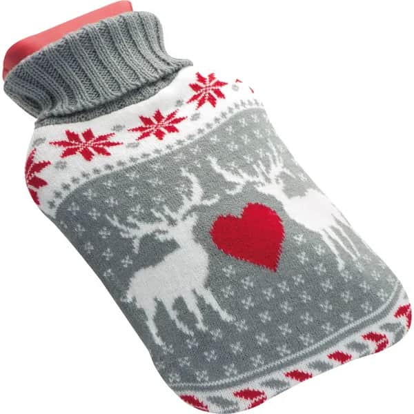 Weihnachtswärmflasche, 750ml PASQUALE - grau