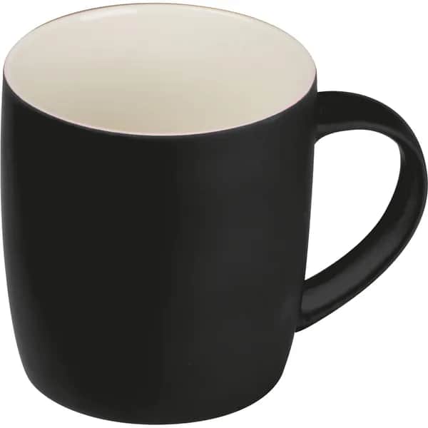 Tasse aus Porzellan, außen gummiert, 300ml ULF - schwarz