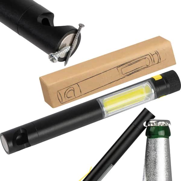 COB Taschenlampe mit Flaschenöffner FRANZISKA - gelb