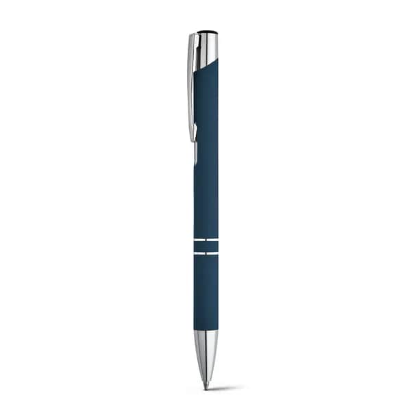Kugelschreiber aus Aluminium mit Gummifinish - BETA SOFT - Blau